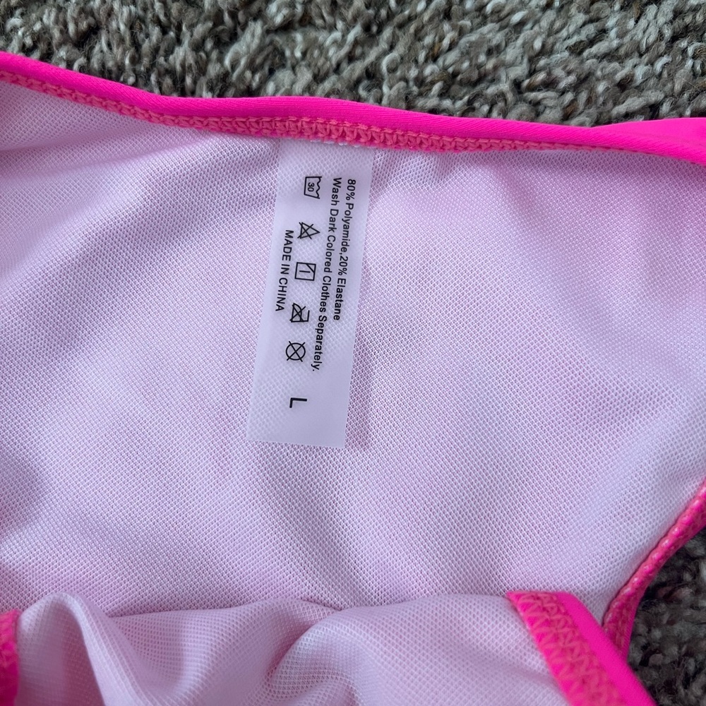 NEW pink solid bikini set - Picture 5 of 6